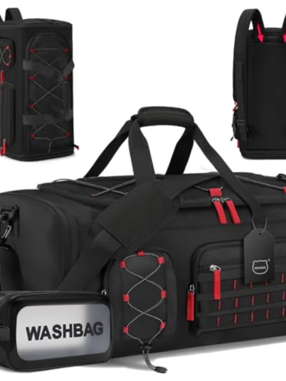 Large Waterproof Gym Duffel Bag with Separate Shoe Compartment